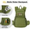 CVLIFE Tactical Hydration Backpack with 3L TPU Water Bladder, 22L Hiking Backpack for Men Women, Heavy Duty Molle Water Backpack with Multiple Compartments for Cycling Running Hunting Camping(Green)