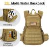 CVLIFE Tactical Hydration Backpack with 3L TPU Water Bladder, 22L Hiking Backpack for Men Women, Heavy Duty Molle Water Backpack with Multiple Compartments for Cycling Running Hunting Camping(Khaki)