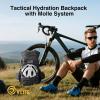CVLIFE Tactical Hydration Backpack with 3L TPU Water Bladder, 22L Hiking Backpack for Men Women, Heavy Duty Molle Water Backpack with Multiple Compartments for Cycling Running Hunting Camping(Black)
