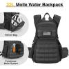 CVLIFE Tactical Hydration Backpack with 3L TPU Water Bladder, 22L Hiking Backpack for Men Women, Heavy Duty Molle Water Backpack with Multiple Compartments for Cycling Running Hunting Camping(Black)