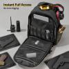 CVLIFE Tactical Range Backpack for Men, Handgun Backpack with Pistol Cases, Range Bag with Removable Divider Daypack for EDC Work (BLACK, regular)(Black)