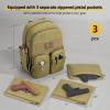 CVLIFE Tactical Range Backpack for Men, Handgun Backpack with Pistol Cases, Range Bag with Removable Divider Daypack for EDC Work (BLACK, regular)(Tan)