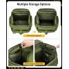 CVLIFE Tactical Range Backpack with Removable Divider, Gun Cases Bag with 4 Pistol Carrying Cases, Rucksack for Shooting (Tan, Medium)(Army Green)
