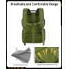 CVLIFE Tactical Range Backpack with Removable Divider, Gun Cases Bag with 4 Pistol Carrying Cases, Rucksack for Shooting (Tan, Medium)(Army Green)
