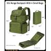 CVLIFE Tactical Range Backpack with Removable Divider, Gun Cases Bag with 4 Pistol Carrying Cases, Rucksack for Shooting (Tan, Medium)(Army Green)