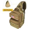 CVLIFE Tactical Sling Bag Backpack for Men Military Shoulder Sling Bag Molle Army Assault Detachable Tactical Bag with Bottle Holder Concealed Carry Daily Day Pack Work Bag for EDC Hiking, Khaki(Khaki)
