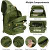 CVLIFE Tactical Sling Bag Backpack for Men Military Shoulder Sling Bag Molle Army Assault Detachable Tactical Bag with Bottle Holder Concealed Carry Daily Day Pack Work Bag for EDC Hiking, Khaki(Green)
