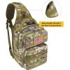 CVLIFE Tactical Sling Bag Backpack for Men Military Shoulder Sling Bag Molle Army Assault Detachable Tactical Bag with Bottle Holder Concealed Carry Daily Day Pack Work Bag for EDC Hiking, Khaki(Auriclash)