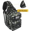 CVLIFE Tactical Sling Bag Backpack for Men Military Shoulder Sling Bag Molle Army Assault Detachable Tactical Bag with Bottle Holder Concealed Carry Daily Day Pack Work Bag for EDC Hiking, Khaki(Shadowstand)