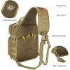 CVLIFE Tactical Sling Bag Backpack for Men Military Shoulder Sling Bag Molle Army Assault Detachable Tactical Bag with Bottle Holder Concealed Carry Daily Day Pack Work Bag for EDC Hiking, Khaki(Khaki)