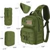 CVLIFE Tactical Sling Bag Backpack for Men Military Shoulder Sling Bag Molle Army Assault Detachable Tactical Bag with Bottle Holder Concealed Carry Daily Day Pack Work Bag for EDC Hiking, Khaki(Green)
