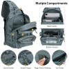 CVLIFE Tactical Sling Bag Backpack for Men Military Shoulder Sling Bag Molle Army Assault Detachable Tactical Bag with Bottle Holder Concealed Carry Daily Day Pack Work Bag for EDC Hiking, Khaki(Grey)