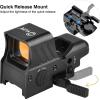 CVLIFE Upgraded Quick-Detach Picatinny Mount for Red Dot Sight,Multiple Reticle System Open Reflex Sight, 33mm Wide Objective Diameters Red Dot Optics with Fully Multi-Coated Lenses.