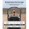 CVLIFE WolfCovert X S01 Competition Multiple Reticle Red Dot, 3 MOA Dot & 50 MOA Circle Optic, 28mm Large Len, Motion Awake Red Dot for RMR, Open Reflex Optic with Adapter Plate for MOS & Picatinny.