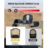 CVLIFE WolfCovert X S01 Competition Multiple Reticle Red Dot, 3 MOA Dot & 50 MOA Circle Optic, 28mm Large Len, Motion Awake Red Dot for RMR, Open Reflex Optic with Adapter Plate for MOS & Picatinny.