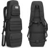 36″ Soft Rifle Case Rifle Bag, Double Rifle Backpack, Long Gun Bag Gun Case with Lockable Zipper and Molle System for Hunting Shooting, Black