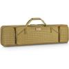 42″ Soft Rifle Case Rifle Bag Double Long Gun Bag, Gun Case Rifle Backpack, with Backpack Strap, Lockable Zipper, Crossbody Strap for Outdoor Hunting Shooting, Flat Dark Earth