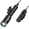 CVLIFE 1680 Lumens Rifle Light Laser Combo Compatible with M-Rail, USB Rechargeable Rifle Flashlight with Aiming Green Beam, Pressure Remote Switch Included(Compatible with Mlok Rail)