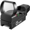 CVLIFE 1X22X33 Red Green Dot Gun Sight Scope Reflex Sight with 20mm Rail(Black)