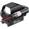 CVLIFE 1x22x33 Reflex Sight Red and Green 4 Reticle Dot Sight with 2mW Red Sight Laser