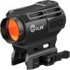 CVLIFE 25mm Large Lens Solar Red Dot Sight, Multi-Reticle Motion Awake Quick-Release Scope, 2 MOA Dot and 70 MOA Circle with Flip Up Covers Optics for Picatinny, IPX7 Waterproof Fogproof(Black)