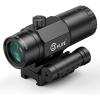 CVLIFE 3X Red Dot Magnifier with Flip to Side Mount, Focus Adjustment, Windage& Elevation Adjustable, for Picatinny Rail, 2.2 inches of Eye Relief, 36/38/40MM Height