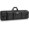 CVLIFE 42″ Soft Rifle Case Rifle Bag Double Long Gun Bag, Gun Case Rifle Backpack, with Lockable Zipper and Backpack Strap for Outdoor Hunting Shooting(Black)