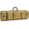 CVLIFE 42″ Soft Rifle Case Rifle Bag Double Long Gun Bag, Gun Case Rifle Backpack, with Lockable Zipper and Backpack Strap for Outdoor Hunting Shooting(Flat Dark Earth)