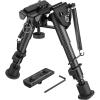 CVLIFE 6-9 Inches Bipod with Adapter for M-Rail(Carbon fiber)