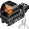 CVLIFE FoxSpook Rechargeable Reflex Sight, 1X28x40mm Red Dot Sight, 4 Adjustable Reticles Red Dot Optics for Picatinny Rail, Red Dot Scope, Paintball Sight Absolute Co-Witness(Black)