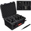 CVLIFE Gun Cases for Handguns, 18″ Pistol Case Holds Multiple Handguns/Mags/Bullets, Hard Shell Pistol Case Heavy Duty Firearm Case for Range Trips, Waterproof & Shockproof Handgun Case(For 5 Pistols & 12 Mags)