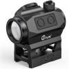 CVLIFE JackalHowl Red/Green Dot Sight with Motion Awake and Auto Off, 1x20mm 2MOA Red Dot Rifle Scope with Absolute Co-Witness Riser, IPX7 Waterproof, Shockproof, Fogproof Red Dot Optics Reflex Sight(Green Dot)