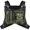 CVLIFE Outdoor Chest Bag for Men, Tactical Chest Pack, Adjustable Running Vest Bag, Lightweight Anti-theft EDC Rig for Hiking(Green)
