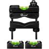 CVLIFE Professional Scope Leveling Kit Heavy Duty Scope Mounting Level with 2 Magnetic Universal Level Bubbles, Gold(Black)