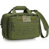CVLIFE Range Bag, Gun Range Bags for Handguns and Ammo, Soft Pistol Case for Shooting and Hunting, Accessories for Men(Green)