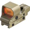 CVLIFE Reflex Sight, 1x28x40mm Red Dot Sight, 4 Adjustable Reticles Sight for 20mm Picatinny Rail, Red Dot Optics, Absolute Co-Witness(Sand)