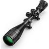 CVLIFE Rifle Scope 6-24×50 AO Red and Green Illuminated Long Range Scope for Hunting with Scope Rings(Green)