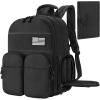 CVLIFE Tactical Range Backpack for Men, Handgun Backpack with Pistol Cases, Range Bag with Removable Divider Daypack for EDC Work (BLACK, regular)(Black)