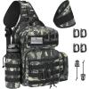 CVLIFE Tactical Sling Bag Backpack for Men Military Shoulder Sling Bag Molle Army Assault Detachable Tactical Bag with Bottle Holder Concealed Carry Daily Day Pack Work Bag for EDC Hiking, Khaki(Shadowstand)