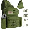 CVLIFE Tactical Sling Bag Backpack for Men Military Shoulder Sling Bag Molle Army Assault Detachable Tactical Bag with Bottle Holder Concealed Carry Daily Day Pack Work Bag for EDC Hiking, Khaki(Green)