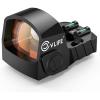 CVLIFE WolfCovert M01 Motion Awake Red Dot Sight,Compatible with RMS/RMSC 3MOA Red Dot Open Reflex Sight Compact Shockproof IPX6 Waterproof, with Adapter Plate for MOS 21mm Picatinny Base(Red Dot)