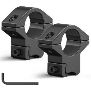 CVLIFE 1 Inch Scope Rings – Scope Mount for Dovetail and Picatinny Rails – 2 Pieces(Black)