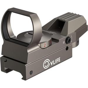 CVLIFE 1X22X33 Red Green Dot Gun Sight Scope Reflex Sight with 20mm Rail(Grey)