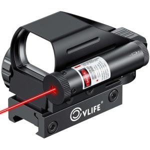 CVLIFE 1x22x33 Reflex Sight Red and Green 4 Reticle Dot Sight with 2mW Red Sight Laser