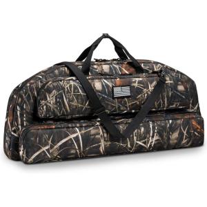 CVLIFE 37″ Compound Bow Case, Bow Bag Soft Bow Case Compact Arrow Case, Lightweight Archery Case with Backpack Strap and Arrow Pocket Padding for Hunting Protection(Camo)
