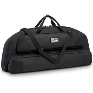 CVLIFE 37″ Compound Bow Case, Bow Bag Soft Bow Case Compact Arrow Case, Lightweight Archery Case with Backpack Strap and Arrow Pocket Padding for Hunting Protection(Black)