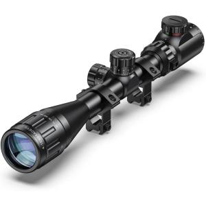 CVLIFE 4-16×44 AO Rifle Scope Red and Green Illuminated Scope with Locking Turret Sunshade and Mount Included(11mm Dovetail)