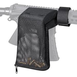 CVLIFE Brass Shell Catcher Cartridge Collector Mesh Heat Resistant Padded Mesh Brass Casing Catcher with Zippered Bottom Quick Release Brass Catcher(black)