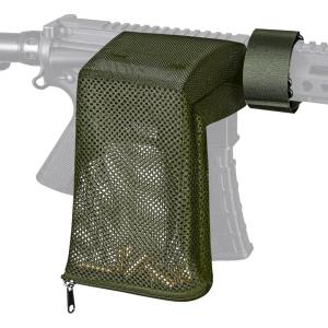 CVLIFE Brass Shell Catcher Cartridge Collector Mesh Heat Resistant Padded Mesh Brass Casing Catcher with Zippered Bottom Quick Release Brass Catcher(green)