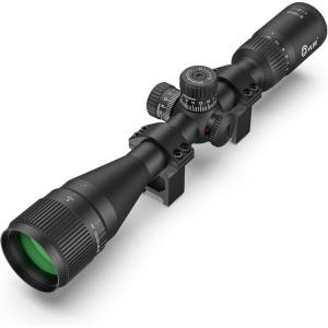 CVLIFE EagleFeather AO Rifle Scope – Medium Range Scope with Locking Turret – Red and Green Illuminated 1″ Tube Optics for Hunting, SFP Riflescope with Sunshade and Mount(3-12X44)